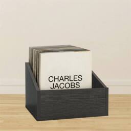 "Nordara Black Modern Vinyl Record Storage Box LP Holder for 12"" Records"
