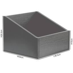 "Nordara Black Modern Vinyl Record Storage Box LP Holder for 12"" Records" - thumbnail 2