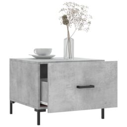 Berkfield Home Coffee Table Concrete Grey 50x50x40 cm Engineered Wood - Size: 50 x 50 x 40 cm - thumbnail 4