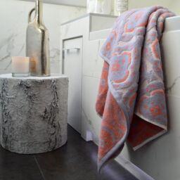 Allure Bath Fashions Luxury Ikat Sculpted Patterned Bath Towel in Lilac - Size: Bath Sheet