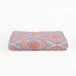 Allure Bath Fashions Luxury Ikat Sculpted Patterned Bath Towel in Lilac - Size: Bath Sheet - thumbnail 4