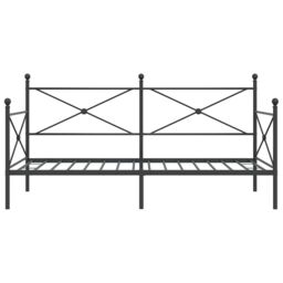 Berkfield Home Day Bed without Mattress Black 100x200 cm Steel - thumbnail 5