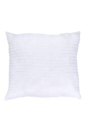 Living and Home Striped Universal Pillow Insert，50 cm x 50 cm in White - Size: 50 cm x 50 cm - thumbnail 1