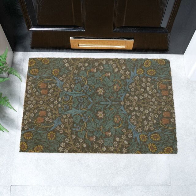Artsy Mats William Morris Tulips Doormat (60 x 40cm) in Brown - Size: 40 cm x 60 cm - image 1