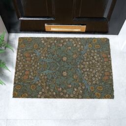 Artsy Mats William Morris Tulips Doormat (60 x 40cm) in Brown - Size: 40 cm x 60 cm - thumbnail 1