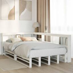 Berkfield Home Bookcase Bed without Mattress White 120x190cm Solid Wood Pine - Size: 120x190 cm - thumbnail 4