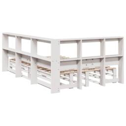 Berkfield Home Bookcase Bed without Mattress White 120x190cm Solid Wood Pine - Size: 120x190 cm - thumbnail 7