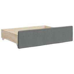 Berkfield Home Bed Storage Drawers 2 pcs Dark Grey Engineered Wood & Fabric - thumbnail 3