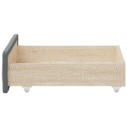 Berkfield Home Bed Storage Drawers 2 pcs Dark Grey Engineered Wood & Fabric - thumbnail 5