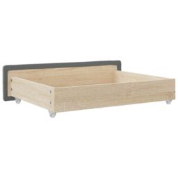 Berkfield Home Bed Storage Drawers 2 pcs Dark Grey Engineered Wood & Fabric - thumbnail 6