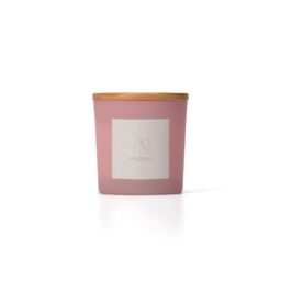 Aroma Naturals Frosted Decadence Glass Candle - Vanilla Bean Scent in Pink - Size: Large