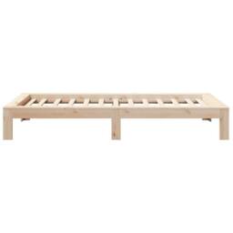 Berkfield Home Bed Frame without Mattress 90x200 cm Solid Wood Pine in Natural - thumbnail 5