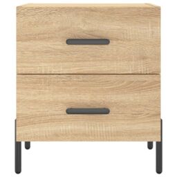 Berkfield Home Bedside Cabinet Sonoma Oak 40x35x47.5 cm Engineered Wood in Brown - thumbnail 6