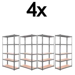 Havendro 4x Metal 5 Tier Garage Shelves Storage Racking Unit - thumbnail 3