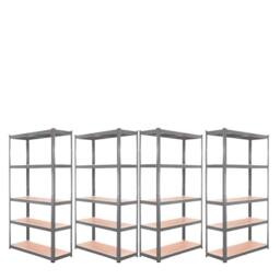 Havendro 4x Metal 5 Tier Garage Shelves Storage Racking Unit - thumbnail 1
