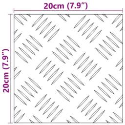 Berkfield Home Aluminium Checker Plates 4 pcs Anti-Slip 20x20 cm in Silver - Size: Medium - thumbnail 8