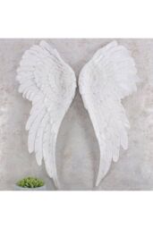 KDMD Pair of Large Glitter Angel Wings in White - thumbnail 3