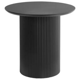 Wyld and Coco Side Table - Black MDF Top Ribbed Steel Base 50 cm - thumbnail 2