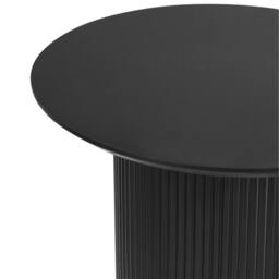 Wyld and Coco Side Table - Black MDF Top Ribbed Steel Base 50 cm - thumbnail 3