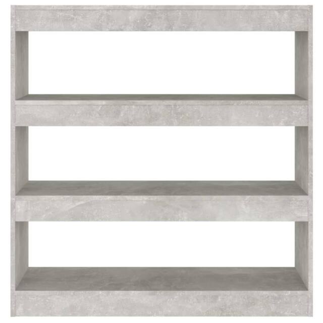 Berkfield Home Classic Book Cabinet/Room Divider Concrete Grey 100x30x103 cm - Size: 100 x 30 x 103 cm - image 1
