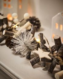 Dibor Golden Glow Light Up Xmas Table Decoration Christmas Garland 1.8m - Size: Large - thumbnail 3