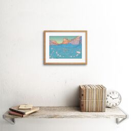 "Artery8 Wall Art Print Isle of Skye Scotland Fairy Glen Stone Circle Framed Art in Beige - Size: W7"" x H9""" - thumbnail 2