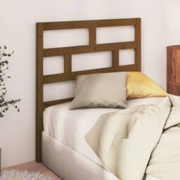 Berkfield Home Beautiful Bed Headboard Honey Brown 106x4x100 cm Solid Wood Pine - Size: 106 x 4 x 100 cm - thumbnail 2