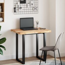 Berkfield Home Desk Top Untreated 80x60x4 cm Solid Wood Acacia in Brown - Size: 80 x 60 x 4 cm - thumbnail 2