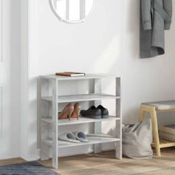 Berkfield Home Shoe Rack Concrete Grey 61x32x70 cm Engineered Wood - Size: 61 x 32 x 70 cm - thumbnail 1