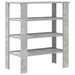 Berkfield Home Shoe Rack Concrete Grey 61x32x70 cm Engineered Wood - Size: 61 x 32 x 70 cm - thumbnail 6