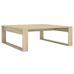 Berkfield Home Coffee Table Sonoma Oak 100x100x35 cm Engineered Wood in Brown - Size: 100 x 100 x 35 cm - thumbnail 2