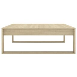 Berkfield Home Coffee Table Sonoma Oak 100x100x35 cm Engineered Wood in Brown - Size: 100 x 100 x 35 cm - thumbnail 6