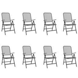 Berkfield Home Beautiful 9 Piece Garden Dining Set Anthracite Metal Mesh in Black - thumbnail 1