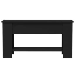 Berkfield Home Coffee Table Black 101x49x52 cm Engineered Wood - Size: 101 x 49 x 52 cm - thumbnail 4