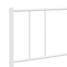 Berkfield Home Metal Bed Frame with Headboard White 200x200 cm - thumbnail 9