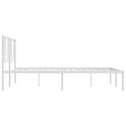 Berkfield Home Metal Bed Frame with Headboard White 200x200 cm - thumbnail 7