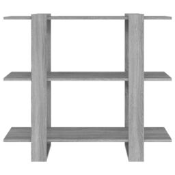 Berkfield Home Book Cabinet/Room Divider Grey Sonoma 100x30x87 cm - Size: 100 x 30 x 87 cm - thumbnail 3
