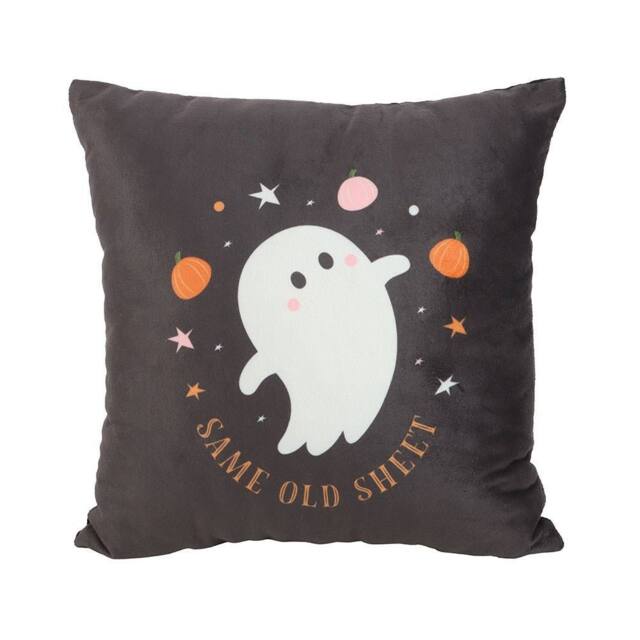 Something Different Same Old Sheet Square Ghost Cushion in Black - image 1