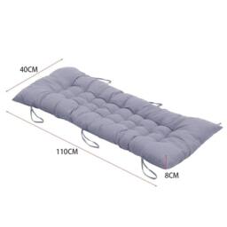 EONLION Bench Cushion Swing Rocking Chair Seat Pad in Grey - Size: 120 cm x 90 cm - thumbnail 2