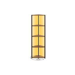 Pirlo Plush Industrial Free-Standing 5 Tier Corner Shelf with LEDs Rustic Brown - thumbnail 6