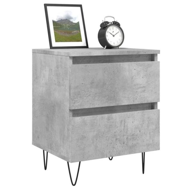 Berkfield Home Elegant Bedside Cabinet Concrete Grey 40x35x50 cm Engineered Wood - Size: 40 x 35 x 50 cm - image 1