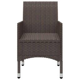 Berkfield Home Beautiful 5 Piece Garden Dining Set with Cushions Brown - thumbnail 6