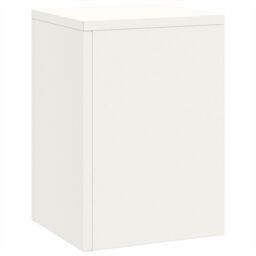 Berkfield Home Outdoor Plant Stands Pillar 3 pcs White Steel - thumbnail 2
