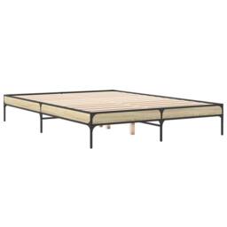Berkfield Home Durable Bed Frame without Mattress Sonoma Oak 140x200 cm in Tan - thumbnail 6