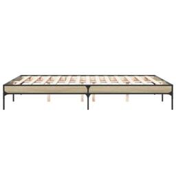 Berkfield Home Durable Bed Frame without Mattress Sonoma Oak 140x200 cm in Tan - thumbnail 5