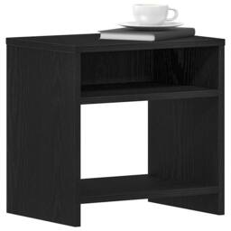 Berkfield Home Bedside Cabinet Black Oak 40x30x40 cm Engineered Wood - Size: 40 x 30 x 40 cm - thumbnail 4