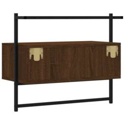 Berkfield Home TV Cabinet Wall-mounted Brown Oak 60.5x30x51 cm Engineered Wood - thumbnail 7