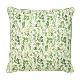 Dibor Vintage Botanical Green Garden Chair Bench Cushion L50 x W50cm - Size: 50 cm x 50 cm - thumbnail 2