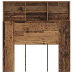 Berkfield Home Headboard Cabinet Old wood 100 x 19 x 103.5 cm Engineered wood in Brown - thumbnail 5