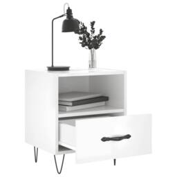Berkfield Home Bedside Cabinets 2 pcs High Gloss White 40x35x47.5 cm Engineered Wood - thumbnail 3